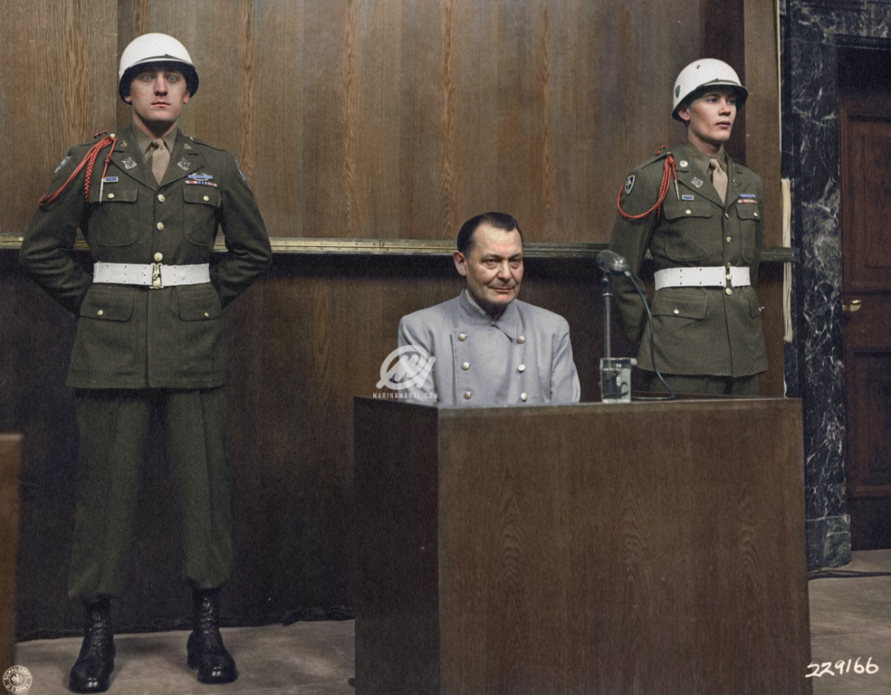 In color | Hermann Göring sits in the dock at the Nuremberg trial ...